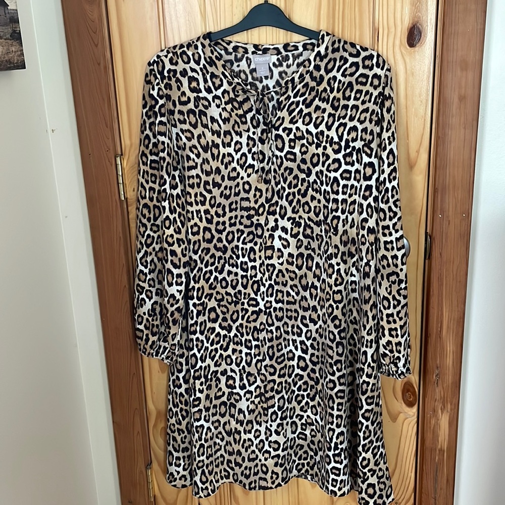 Chico’s leopard print dress. Size 2 Chico’s